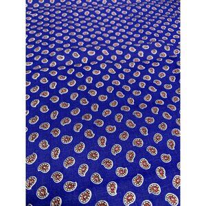 Vintage Peter Pan Fabrics Blue Paisley Print Cotton Material 1/2 Yard Sewing Cra